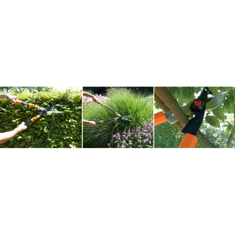 Garten PRIMUS cisaille à haies multifonctionnelle 3-en-1, télescopique 665-870 mm, acier trempé